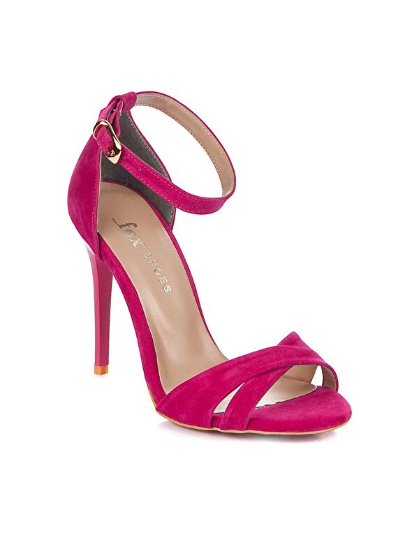 Fuşya Süet Kadın Topuklu Ayakkabı B922113702 - Görsel 3