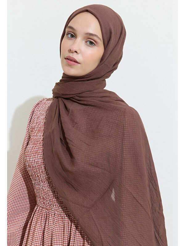 Fresh Scarfs Pamuklu Keten Şal Chocolate Shake