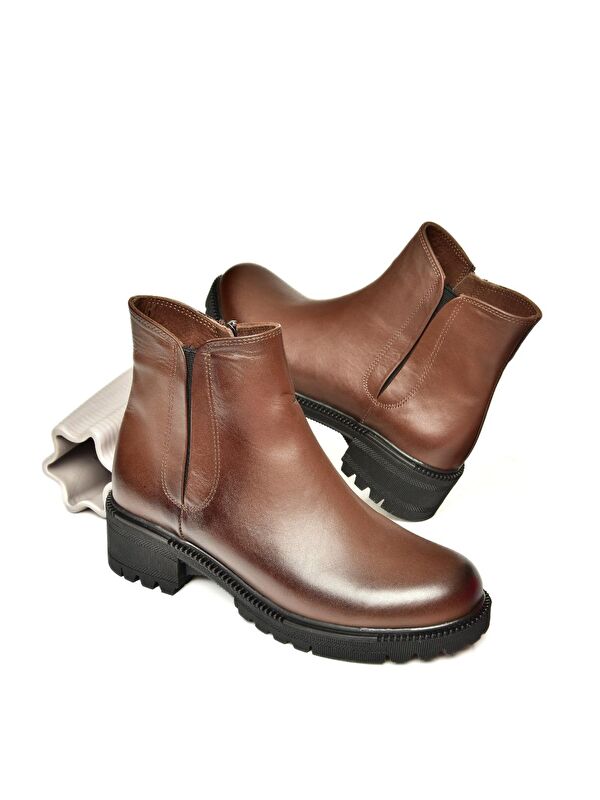 J654011903 Kahverengi Kadın Bot - Görsel 5