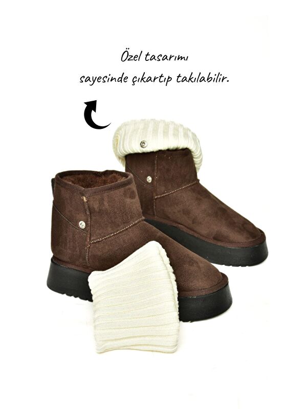 T918548102 Kahverengi Kadın Bot - Görsel 4