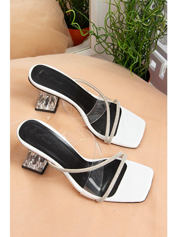 Beyaz Topuklu Kadın Ayakkabı K404011323 - Görsel 4