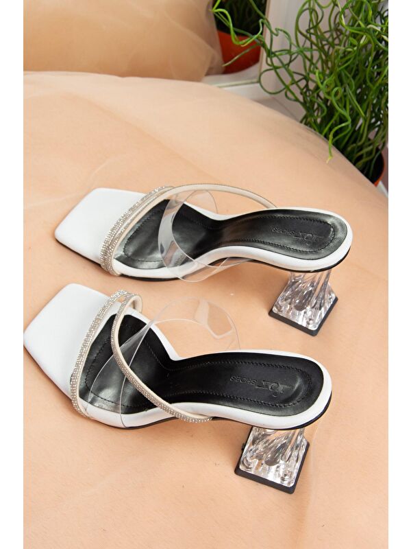 Beyaz Topuklu Kadın Ayakkabı K404011323 - Görsel 5