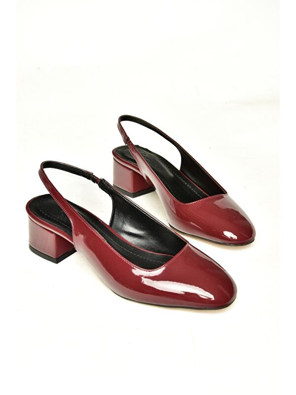 U4046035 Bordo Kadın Topuklu Ayakkabı - Görsel 4