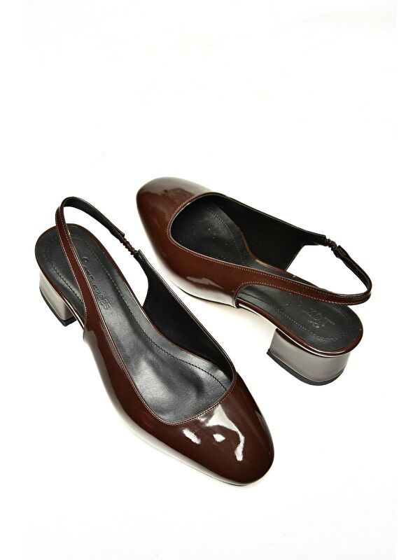 U4046035 Kahverengi Kadın Topuklu Ayakkabı - Görsel 4