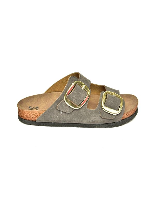 P7775174 Kahverengi Kadın Terlik - Görsel 2