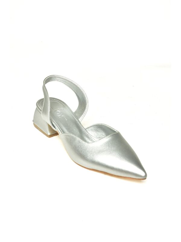 U9980111 Gümüş Kadın Topuklu Ayakkabı - Görsel 4