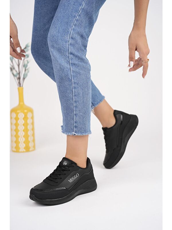 Happy Kadın Ortopedik Günlük Bağcıklı Şık Rahat Sneaker Spor Ayakkabı - Görsel 3