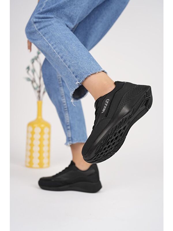 Happy Kadın Ortopedik Günlük Bağcıklı Şık Rahat Sneaker Spor Ayakkabı - Görsel 4