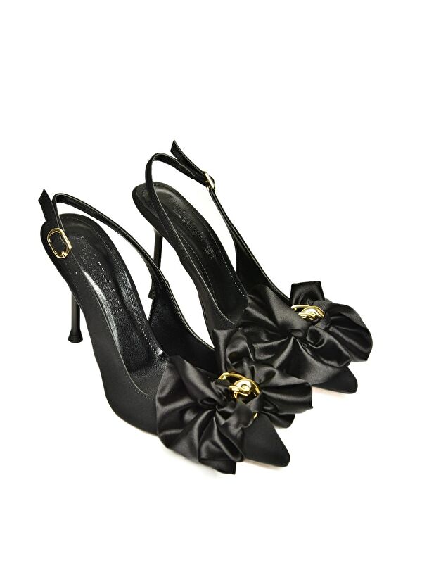 U8200917 Siyah Kadın Topuklu Ayakkabı - Görsel 5