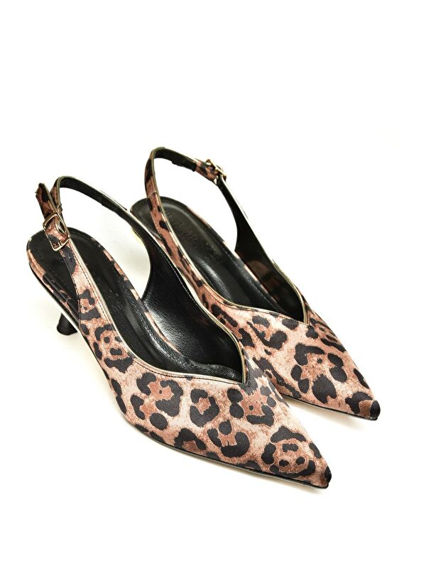 U8205033 Taba Kadın Topuklu Ayakkabı - Görsel 4