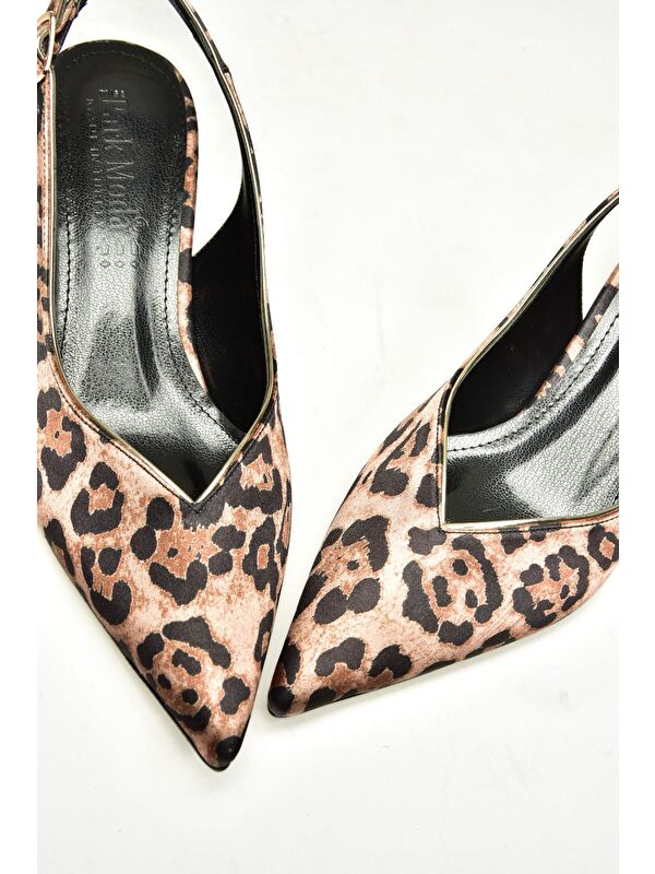 U8205033 Taba Kadın Topuklu Ayakkabı - Görsel 5