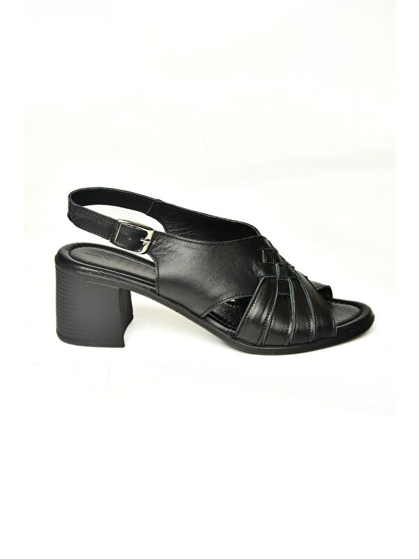 P5554538 Siyah Kadın Sandalet - Görsel 2