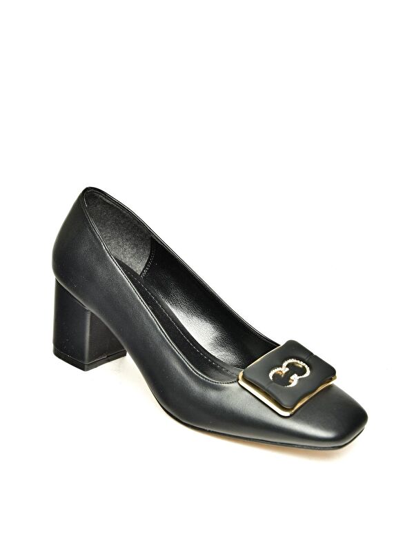 U8200686 Siyah Kadın Topuklu Ayakkabı - Görsel 3