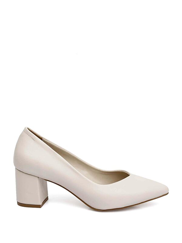 Sivri Burun Orta Kalın Topuklu Kadın Ayakkabı 38918 - Görsel 5