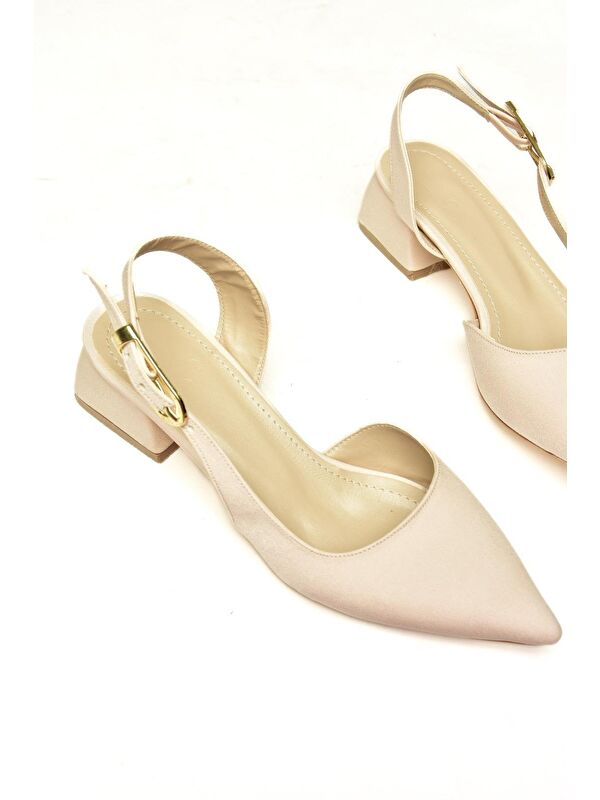 U9982124 Bej Kadın Topuklu Ayakkabı - Görsel 5