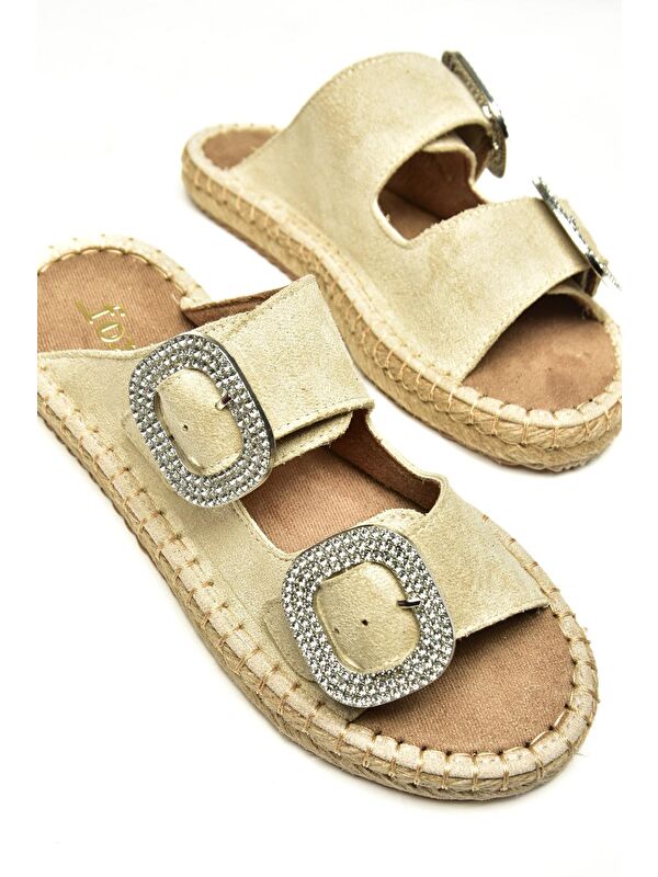 U2502301 Bej Kadın Terlik - Görsel 4