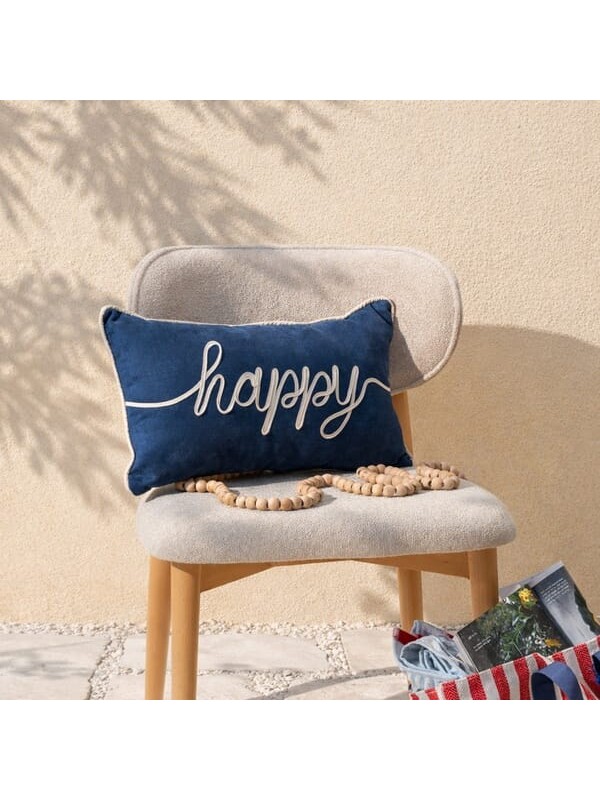 Evidea Soft Happy Kırlent - Lacivert - 30x50 cm