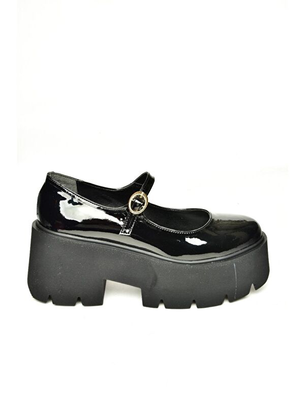 U2729067 Siyah Kadın Dolgu Topuklu Ayakkabı - Görsel 2