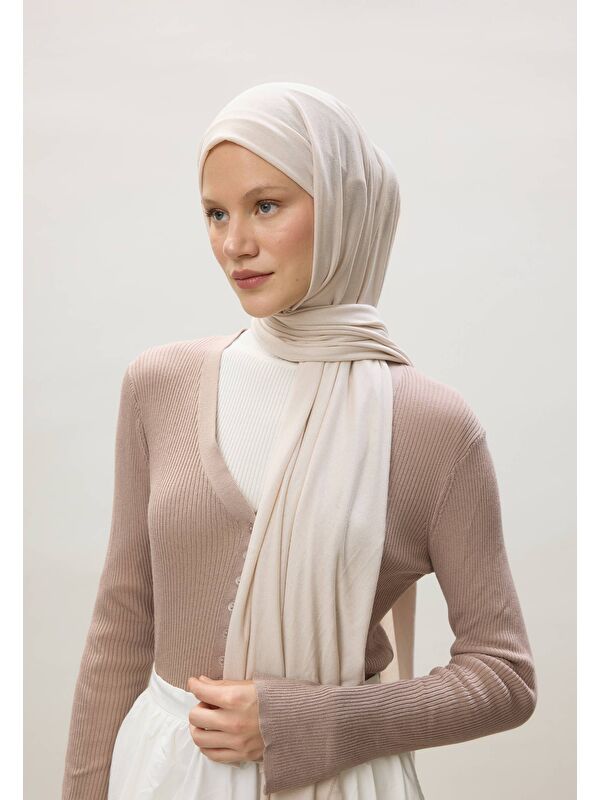 Fresh Scarfs Penye Şal Fildişi