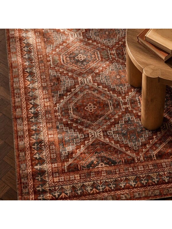 Evidea Soft Lalbahar Afgan Desenli Halı - Bej - 160x230 cm