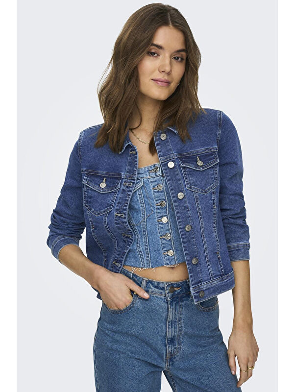 Only Onlwonder Pamuklu Regular Fit Kadın Jean Ceket 115243147