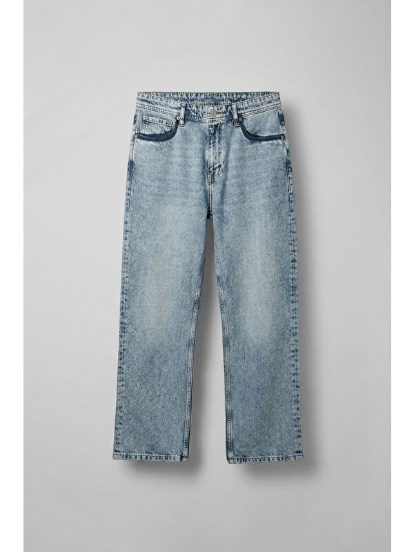 Abluka Online Erkek Baggy Fit Jean Açık Mavi