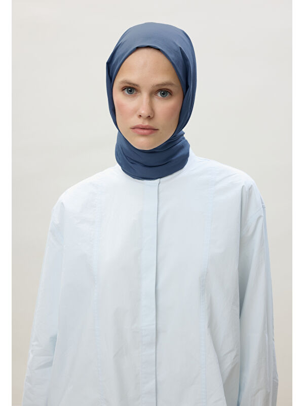 Fresh Scarfs İnce Pamuk Vual Şal İndigo