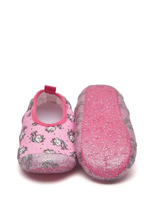 Simli Kız Çocuk Kaydırmaz Tabanlı Deniz Ayakkabısı - Görsel 4