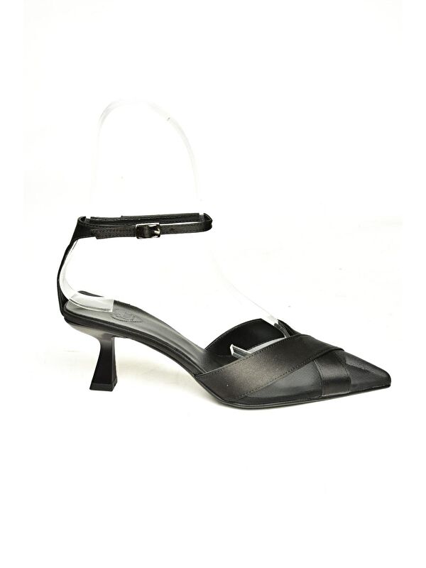 U6540742 Siyah Kadın Topuklu Ayakkabı - Görsel 2