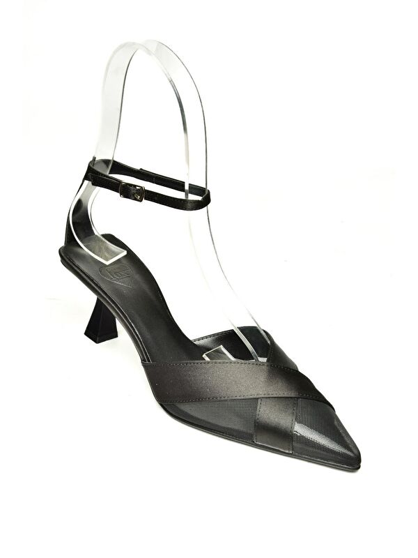 U6540742 Siyah Kadın Topuklu Ayakkabı - Görsel 3