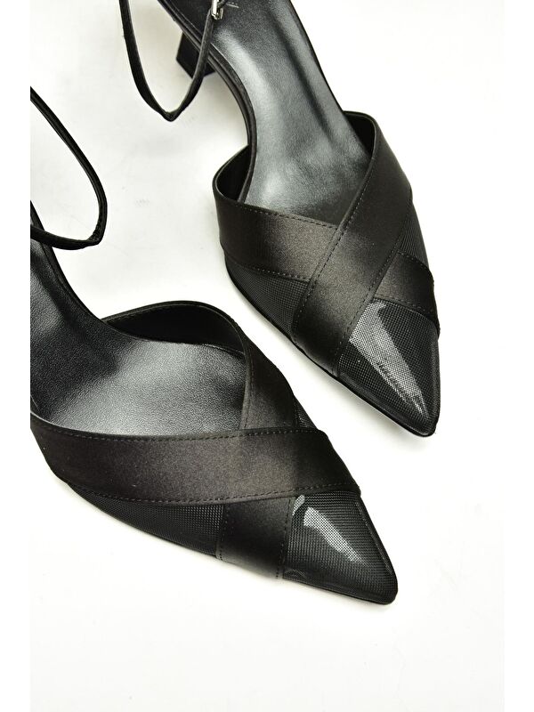 U6540742 Siyah Kadın Topuklu Ayakkabı - Görsel 4