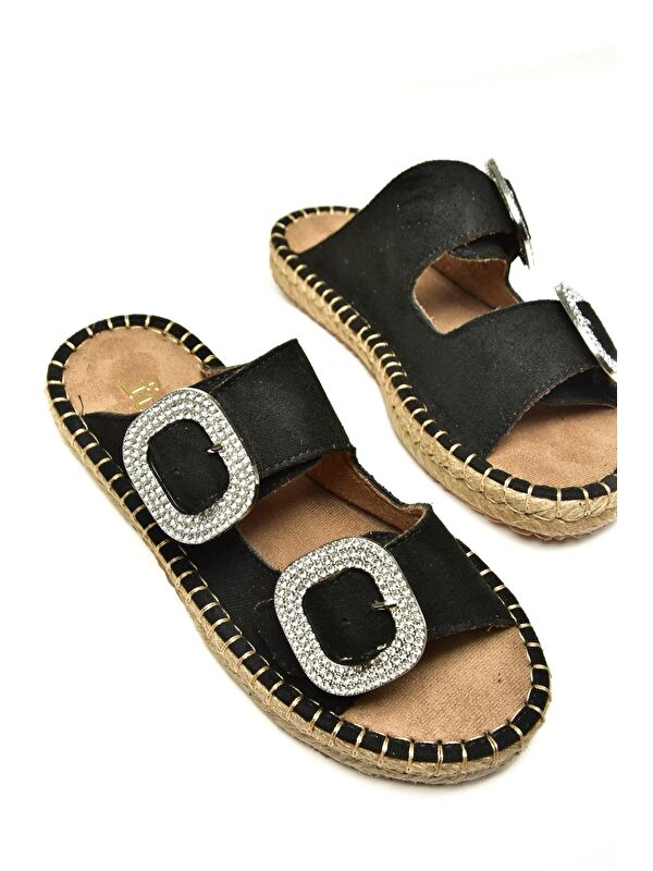 U2502301 Siyah Kadın Terlik - Görsel 5