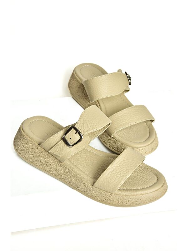 U5550504 Bej Kadın Terlik - Görsel 4