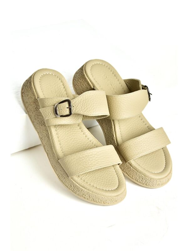 U5550504 Bej Kadın Terlik - Görsel 5