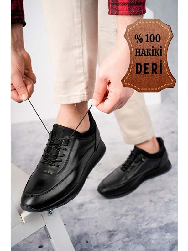 Fire Erkek Günlük Klasik Hakiki Deri Casual Rahat Ortopedik Ayakkabı - Görsel 3