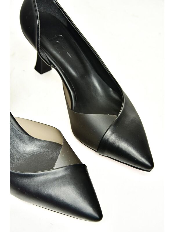 U6760353 Siyah Kadın Topuklu Ayakkabı - Görsel 5