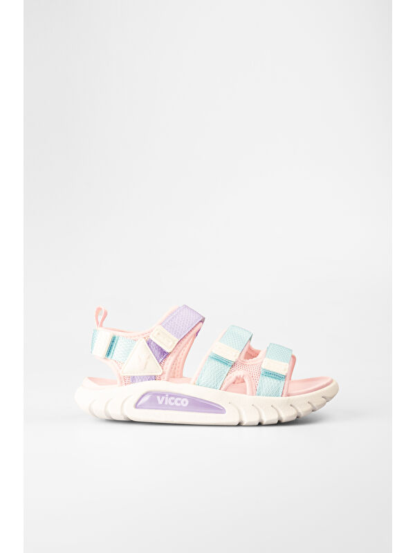 Cube Hafif Kız Okul Öncesi Pudra Sandalet - Görsel 5