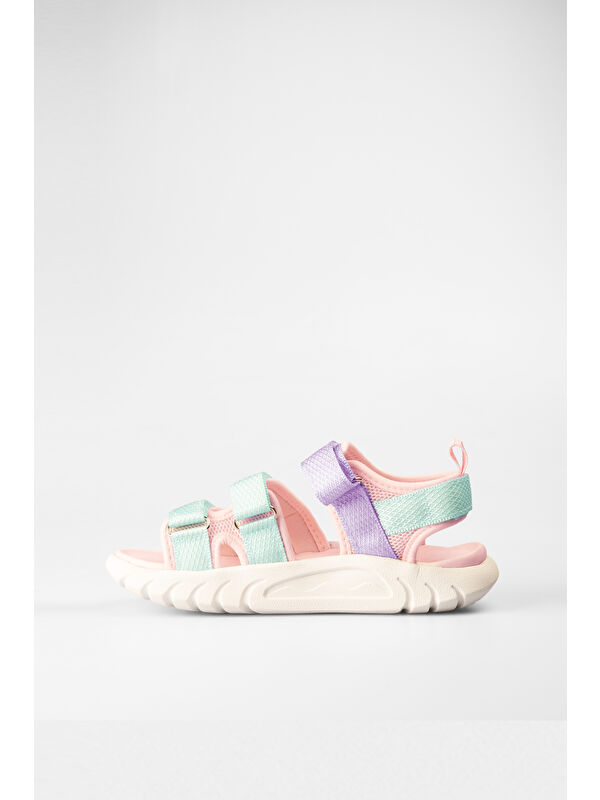 Cube Hafif Kız Okul Öncesi Pudra Sandalet - Görsel 6