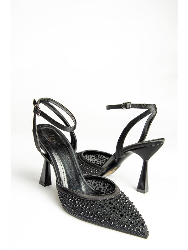 U6763352 Siyah Kadın Topuklu Ayakkabı - Görsel 4