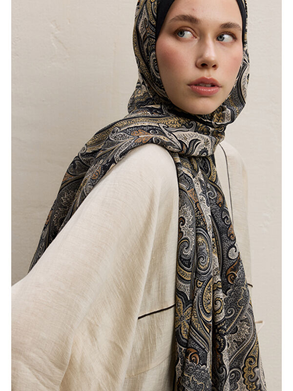 Fresh Scarfs Ember Desen Şal Siyah