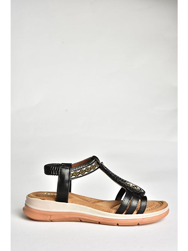 U2586137 Siyah Kadın Sandalet - Görsel 3
