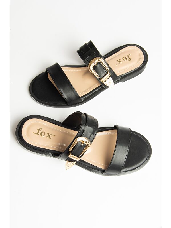 U2500665 Siyah Kadın Terlik - Görsel 3