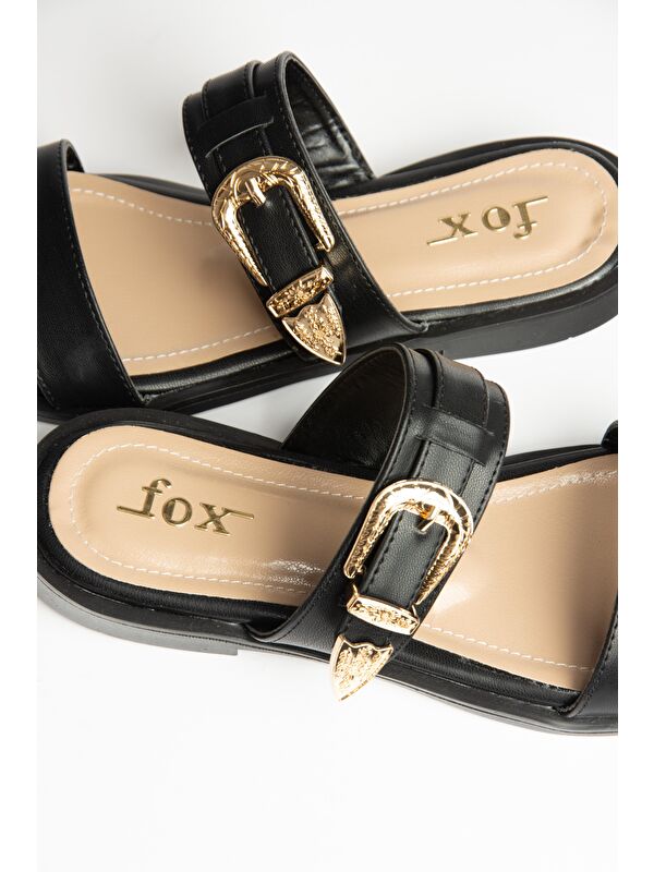 U2500665 Siyah Kadın Terlik - Görsel 4