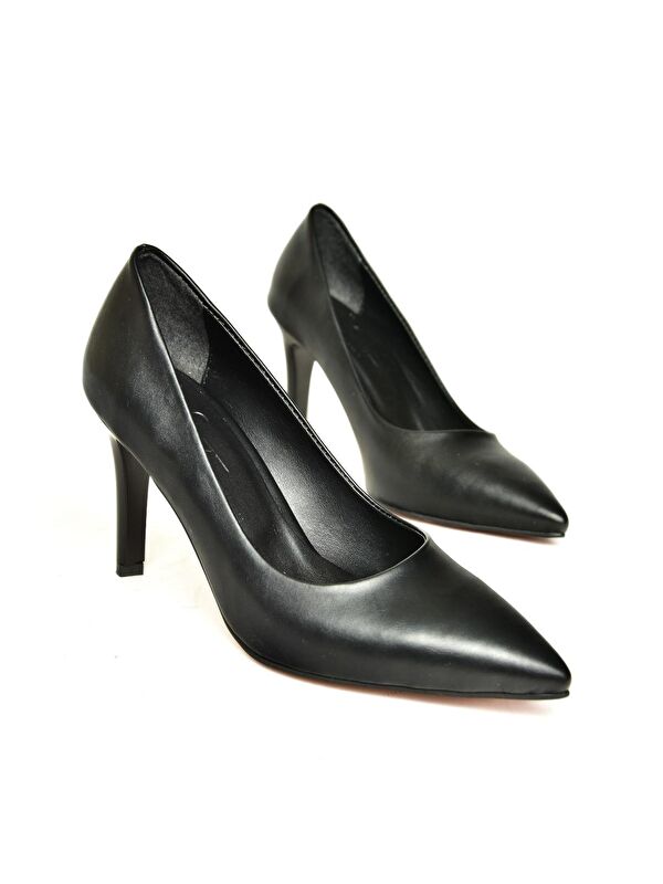 U6760820 Siyah Kadın Topuklu Ayakkabı - Görsel 4