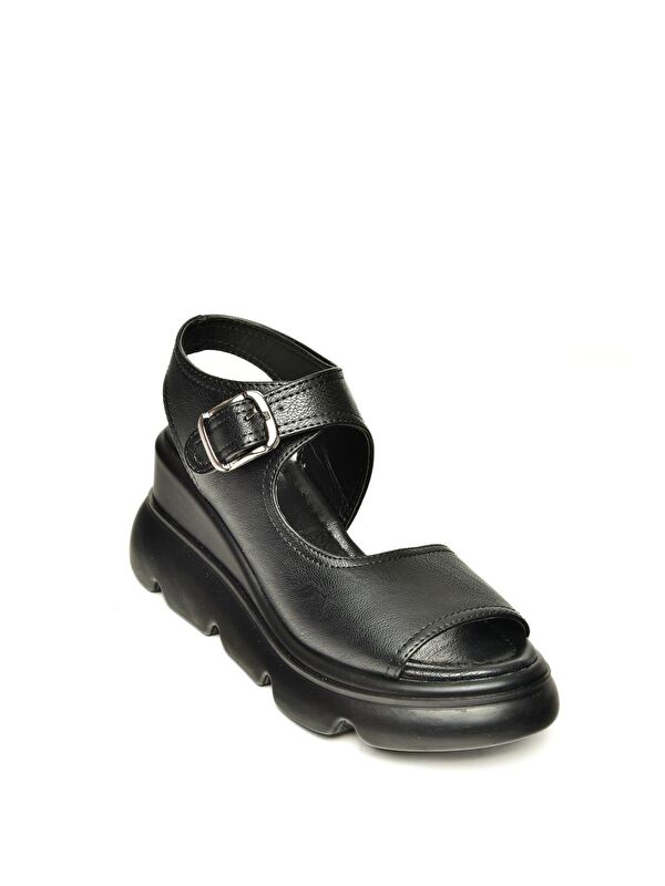 U3122522 Siyah Kadın Sandalet - Görsel 3