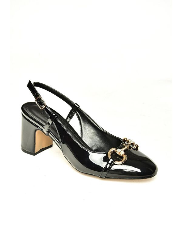 U8202951 Siyah Kadın Topuklu Ayakkabı - Görsel 3