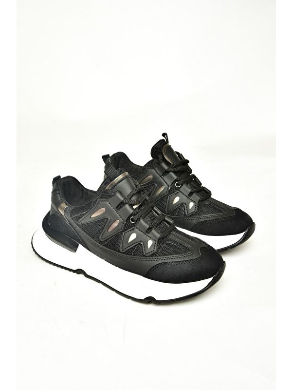 U9735010 Siyah Kadın Sneakers - Görsel 4
