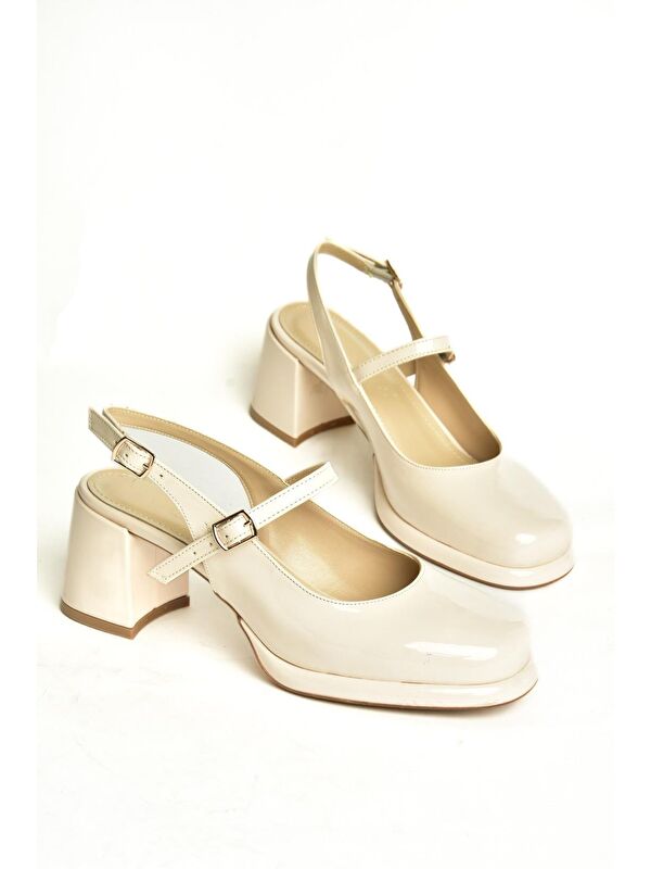 U8209300 Ten Kadın Topuklu Ayakkabı - Görsel 4