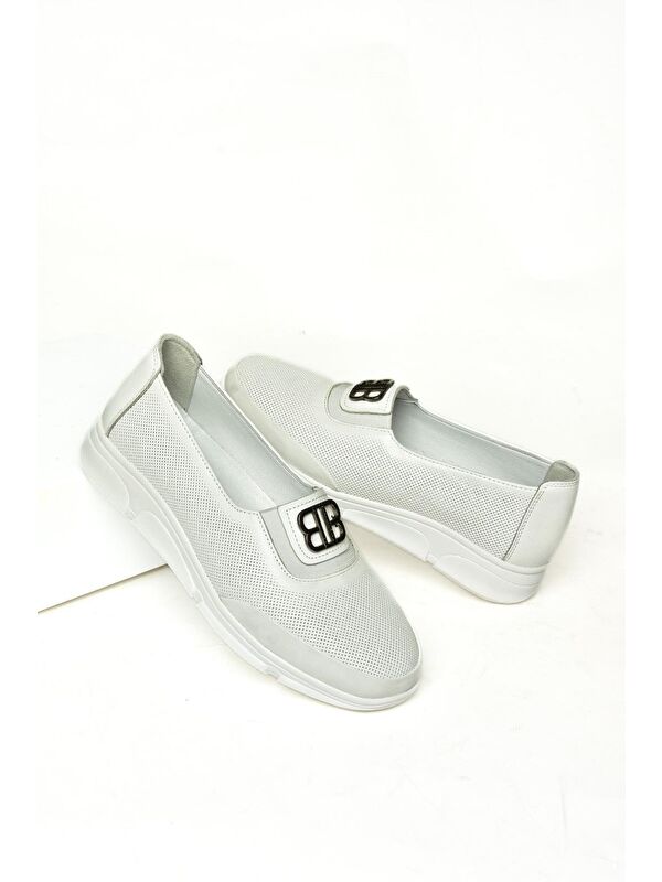 T5550813 Beyaz Kadın Ayakkabı - Görsel 4