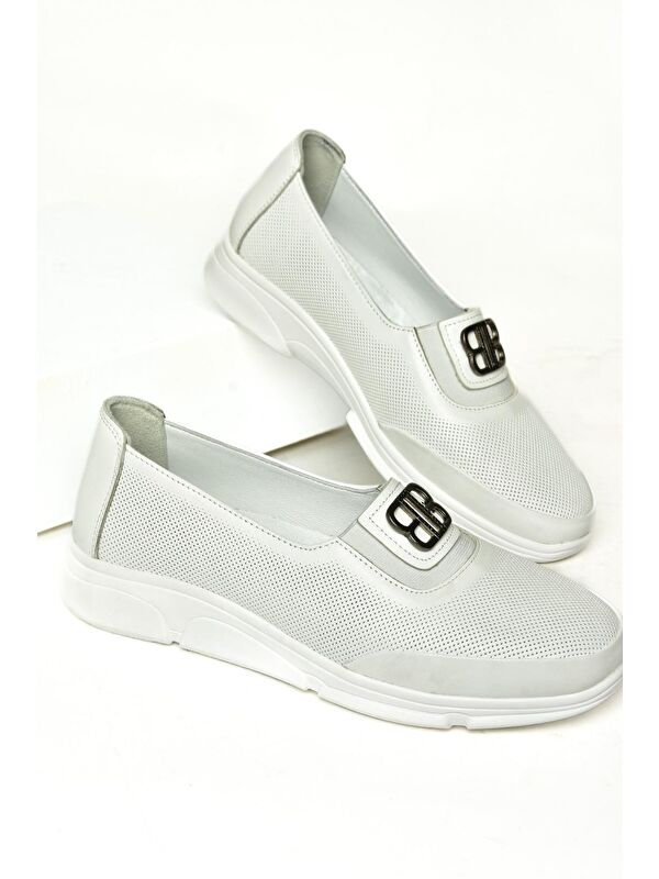 T5550813 Beyaz Kadın Ayakkabı - Görsel 5